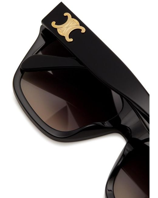 Céline Metallic Oversized Square-Frame Sunglasses