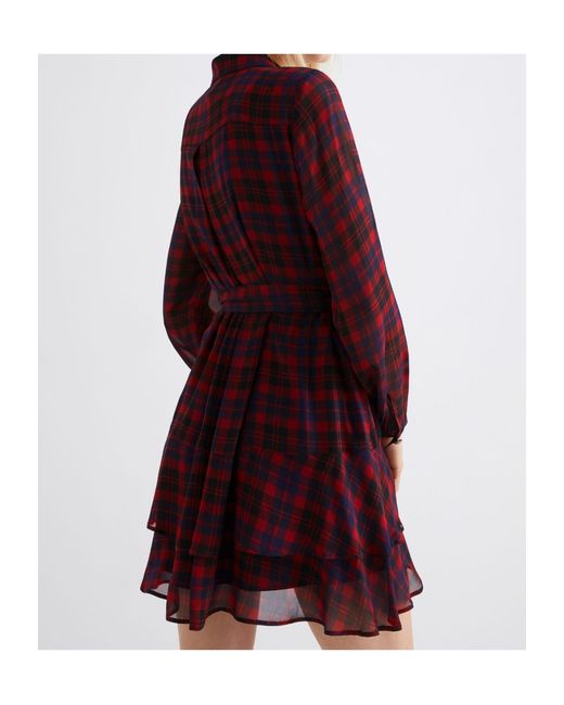 Marella Purple Georgette Flounce Dress