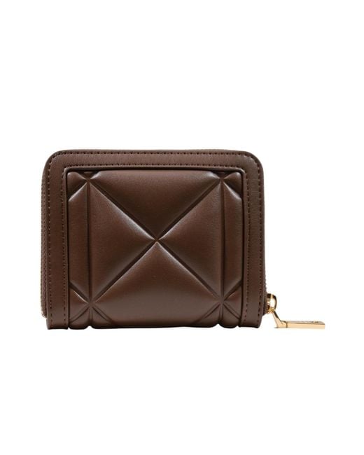 Moschino Brown Zip-Around Wallet