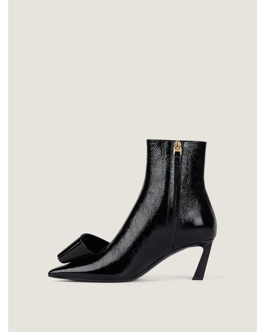 Givenchy Black Twisted Ribbon Ankle Boots