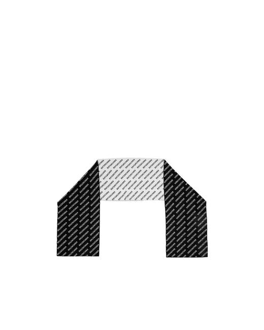 Balenciaga Black Letter Print Scarf
