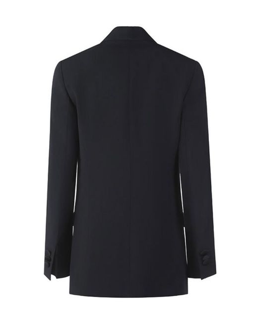 Emporio Armani Blue Single-Breasted Straight Hem Blazer