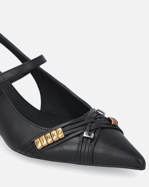 Pinko Black Pointed Toe Slingback Pumps