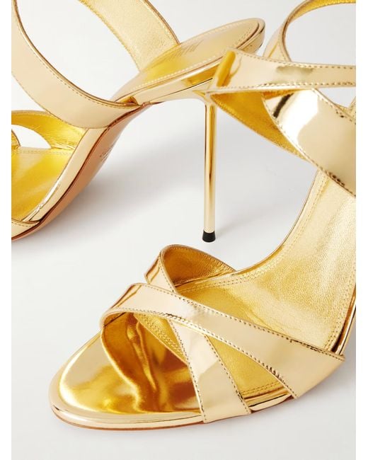 Paris Texas Metallic Solid Color Leather Sandals