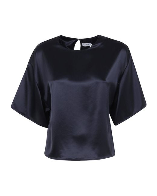 Jonathan Simkhai Blue Short Sleeve Crewneck Top