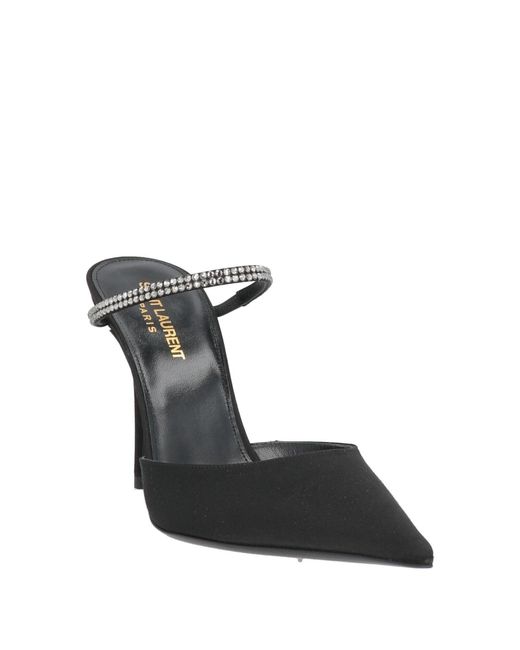 Saint Laurent Black Mules And Clogs
