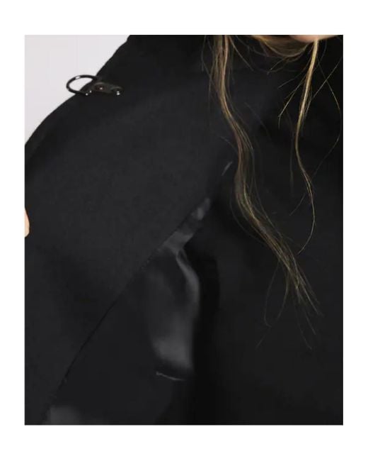 Fay Black Virginia Toggle Wool Coat