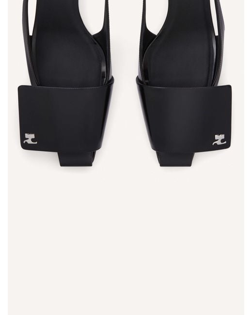 Courreges Black Courrèges Fold Slingback Pumps