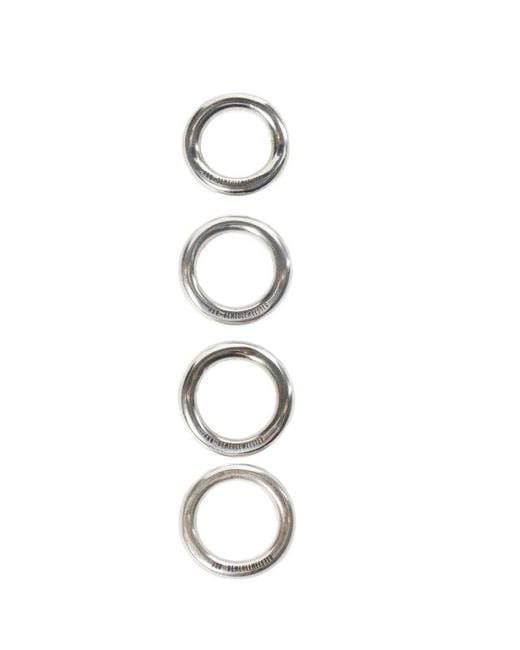 Ann Demeulemeester White Herta 4 Piece Ring Set for men