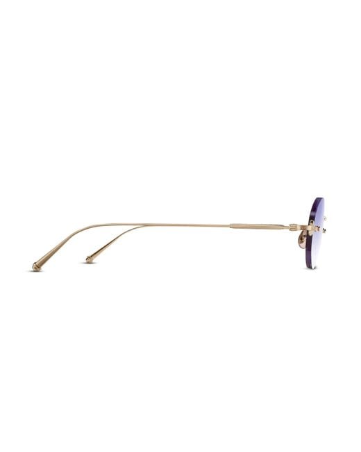 Matsuda White Frameless Sunglasses for men