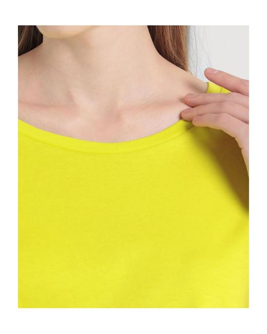 MAX&Co. Yellow Short Sleeve Crew Neck T-Shirt