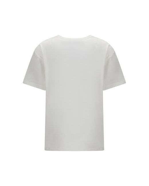 Valentino White Animal Printed Crewneck T-Shirt