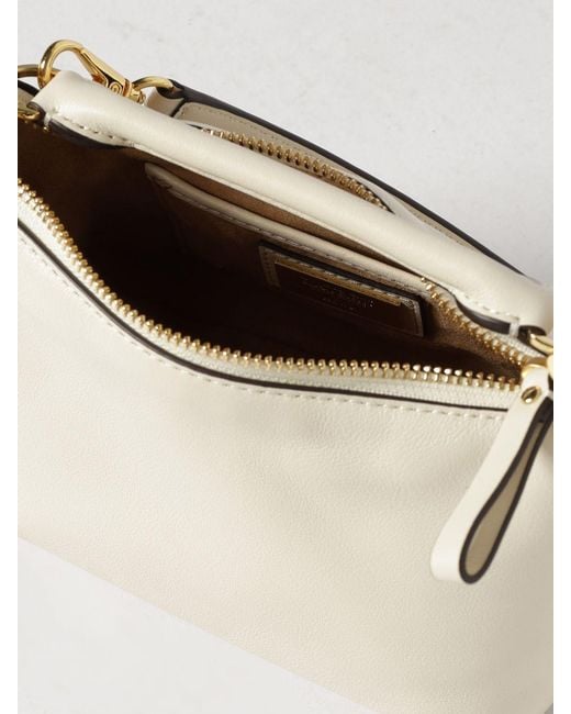 Ralph Lauren White Mini Blaike Leather Tote Bag