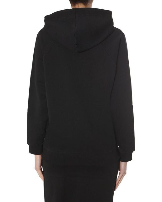 KENZO Black Logo Print Casual Hoodie