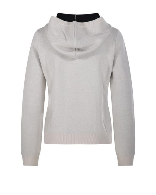 Max Mara Gray Ultimo Graphic Hoodie