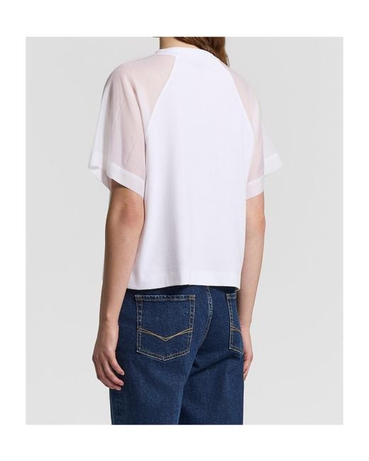 Peserico Blue Short-Sleeved Crewneck T-Shirt