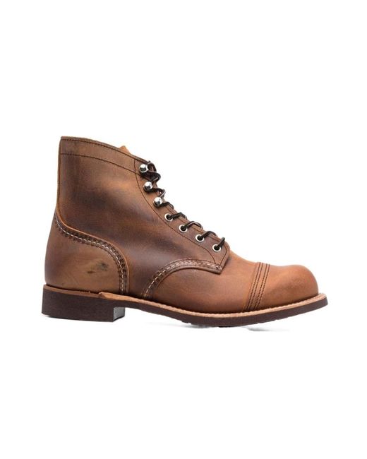 Red Wing Brown Ankle Lace-Up Boots for men
