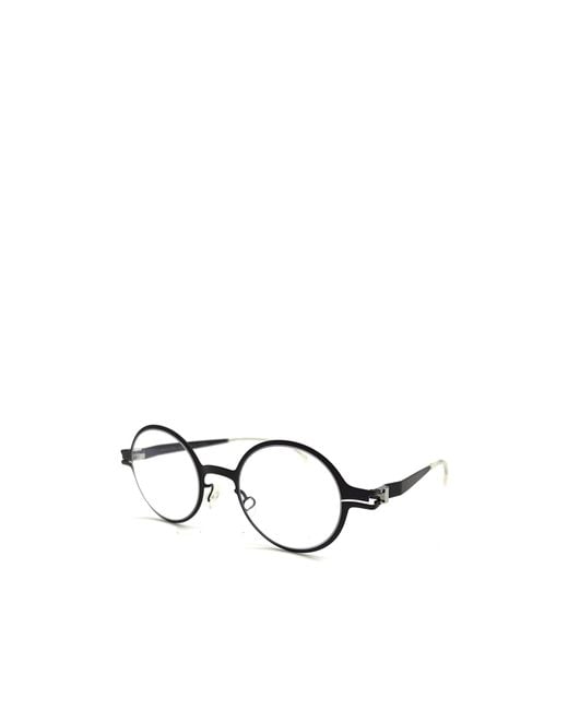 Mykita White Round Frame Glasses