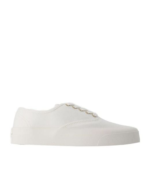 Maison Kitsuné White Laced Sneakers