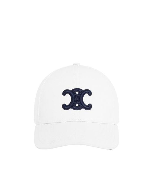 Céline White Triomphe Baseball Cap