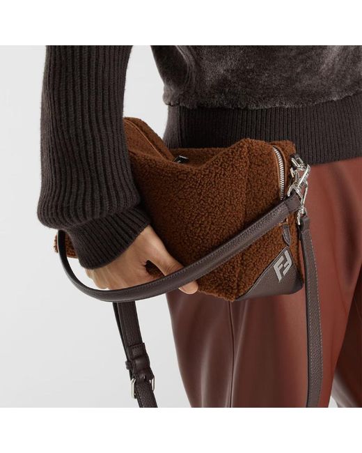 Fendi Brown Lui Medium Shoulder Bag for men