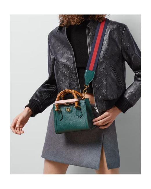 Gucci Green Mini Diana Top Handle Bag