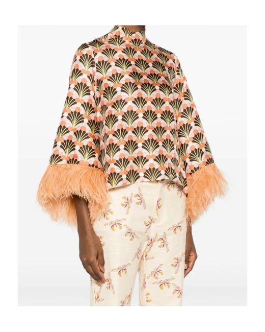 LaDoubleJ Natural Floral Print Top
