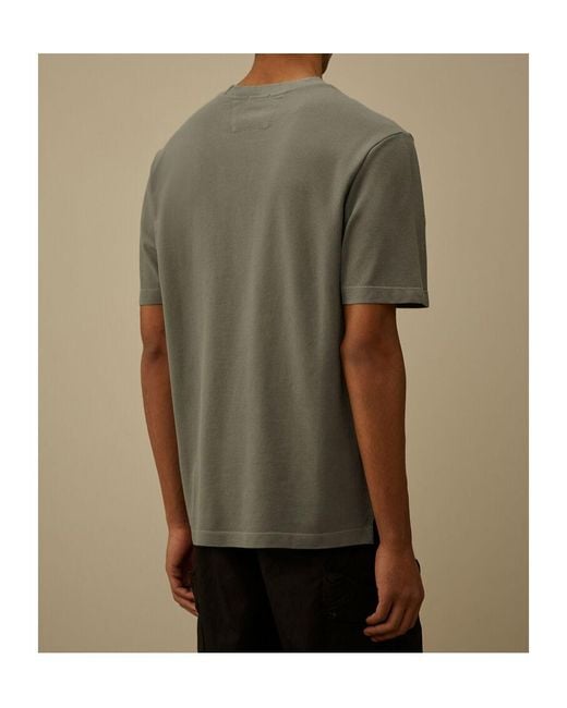 C P Company Green Logo Patch Crewneck T-Shirt for men