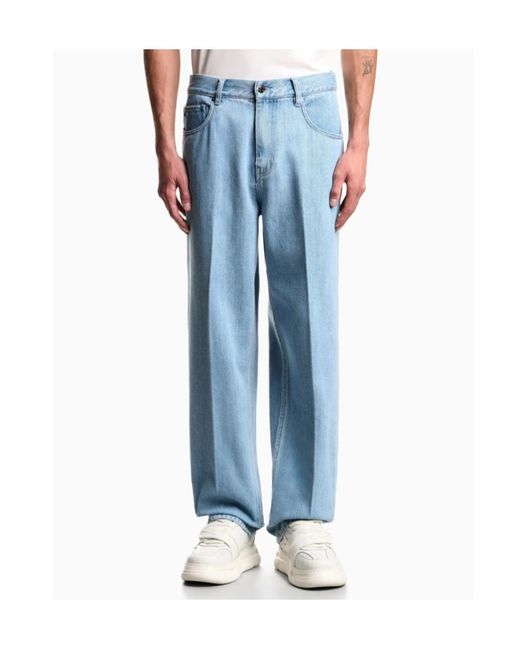 Emporio Armani Blue Mid-Waisted Long Casual Outfit for men