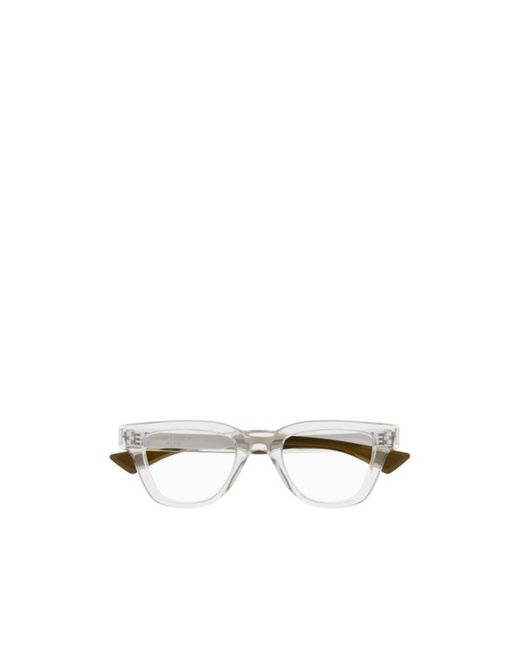 Saint Laurent White Eyewear Jacques Optical Glasses for men