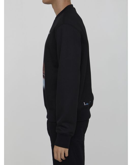 Lanvin Black Logo-Print Detail Sweatshirt for men