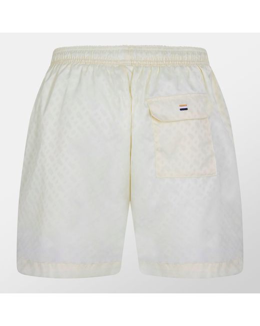 Boss White Solid Color Shorts for men