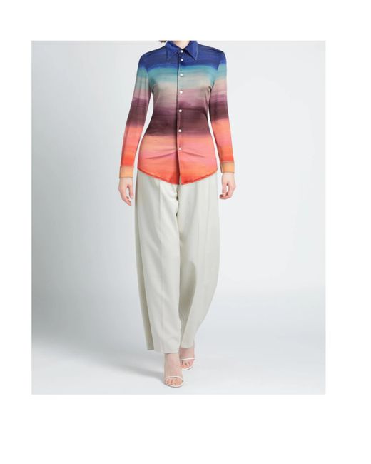 Marni Blue Patterned Shirts Blouses