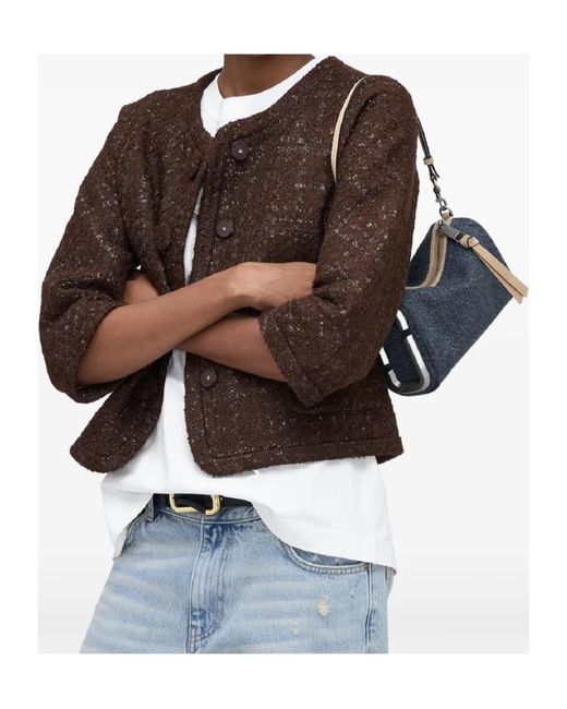 Marc Jacobs Blue The Denim Snapshot Shoulder Bag