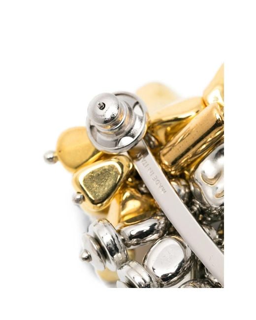 Dries Van Noten Metallic Cluster Design Earrings