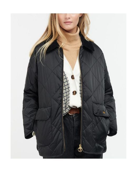 Barbour Black Logo Quilted Jacket