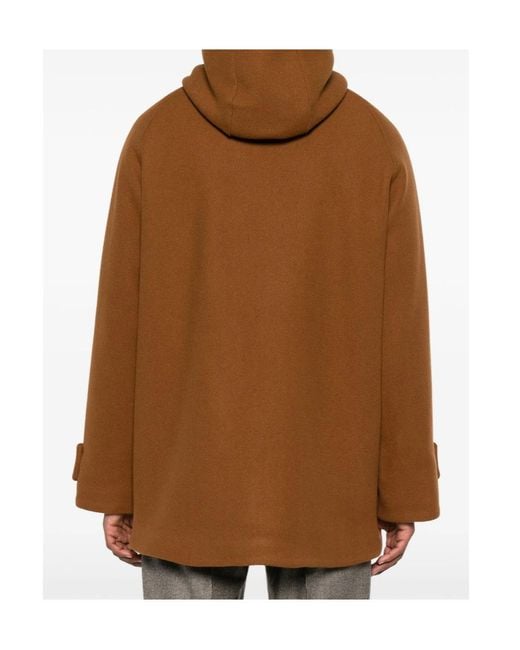 Tagliatore Brown Long-Sleeved Coat for men