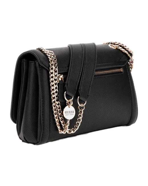 Guess Black Flap Mini Crossbody Bag