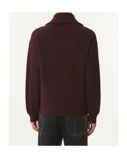 Lanvin Purple Cashmere Zip Cardigan for men