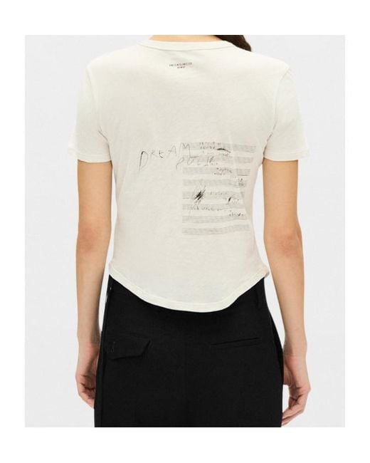 Ann Demeulemeester White Floor Curved-Hem T-Shirt