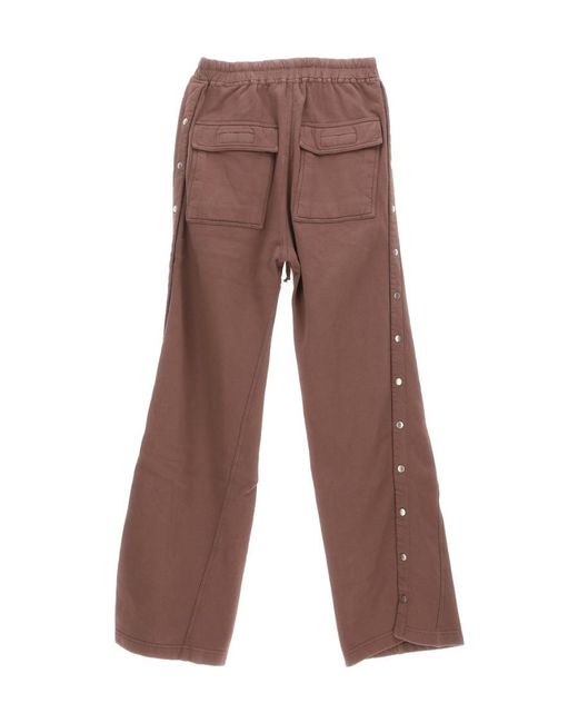 Rick Owens Brown Pull Rope Loose Waist Casual Trousers