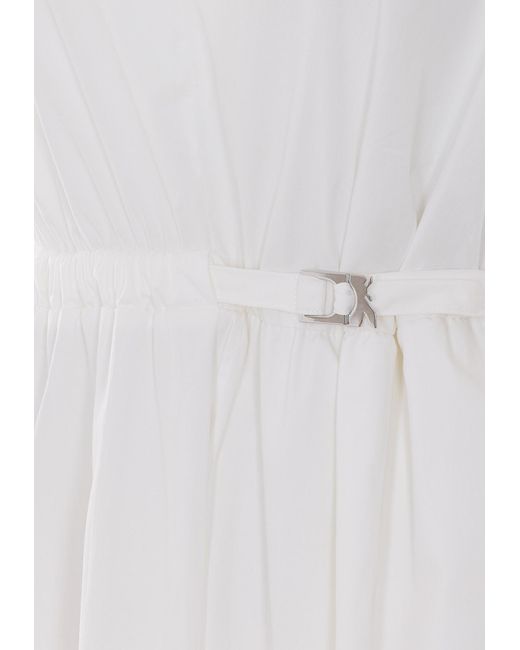 Patrizia Pepe White Belted V-Neck Maxi Dress