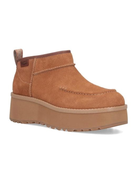 Ugg Brown Cityfunc Ultra Chunky Mini Boots