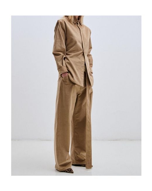 DARKPARK Brown Anne Corduroy Tailored Shirt