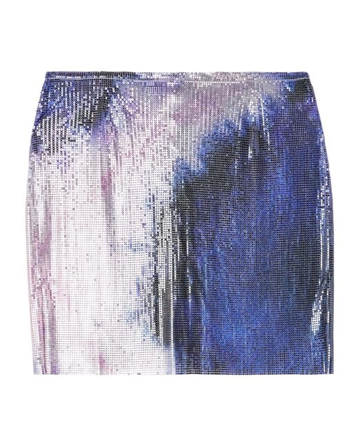 Rabanne Blue Mesh Mini Skirt