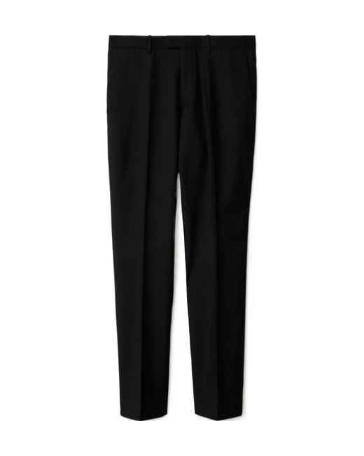 Burberry Black Wool Tailored Trousers for men