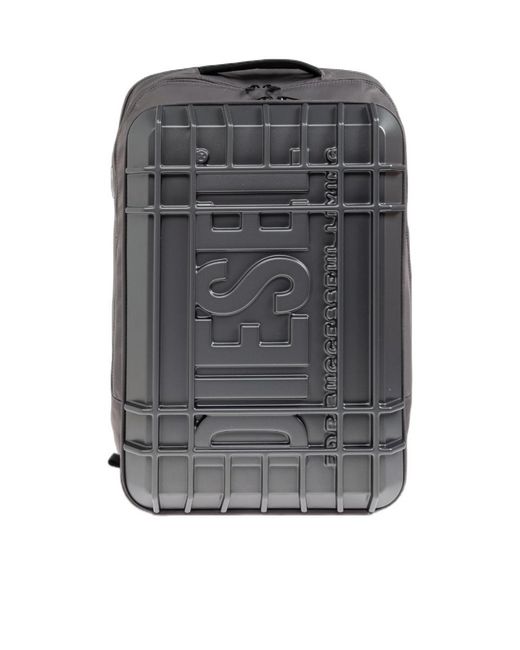 DIESEL Gray Strong Image Backpack for men