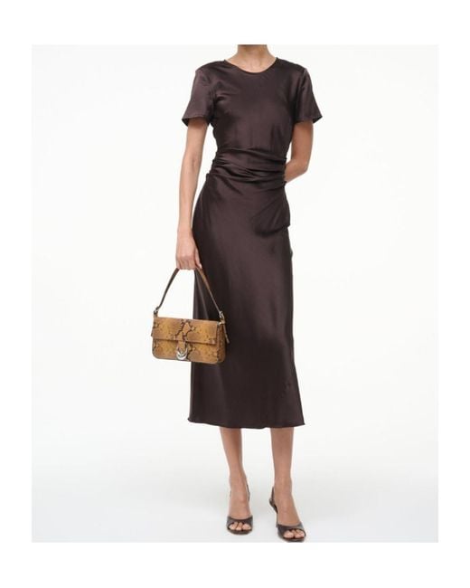 Staud Purple Marcel Draped Dress