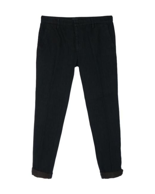 Dondup Black Casual Trousers With Belt Loops for men