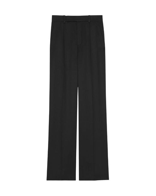 Saint Laurent Black High Waist Flared Trousers